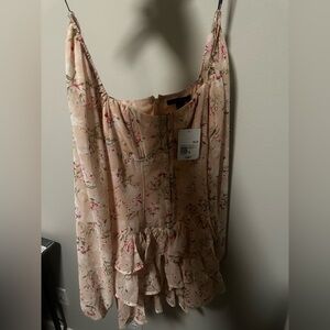 Forever 21 Floral Pink and Cream Top